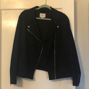 Old Navy black suede bomber jacket